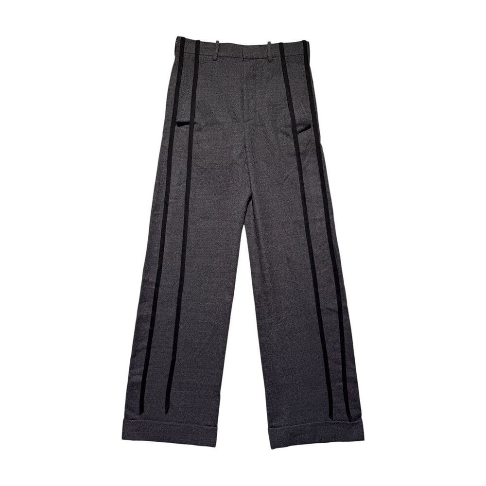 Wool wide leg strap pant bonne belinda